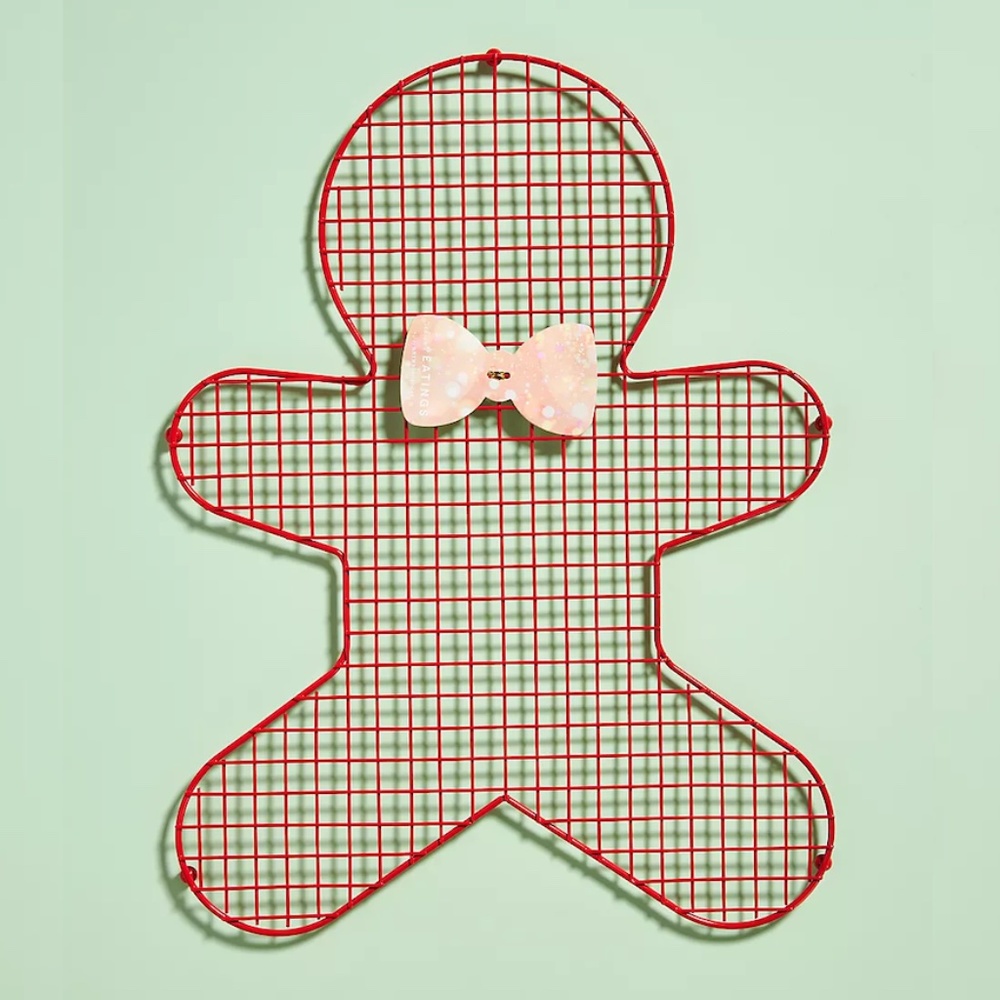 NWT Anthropologie Season's Eatings Gingerbread Cookie Cooling Rack, Red